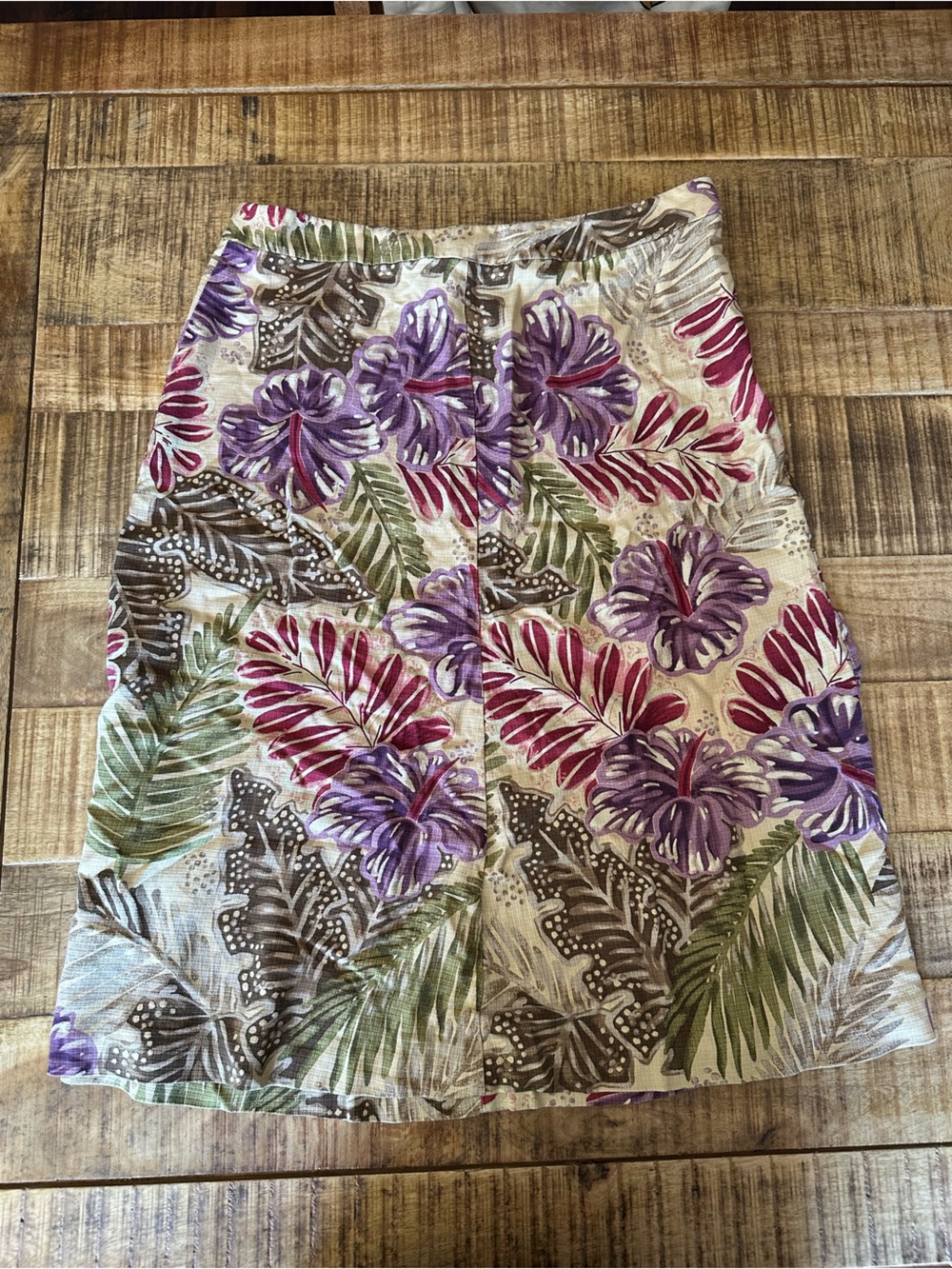 Tommy Bahama Strapless Tropical Floral Skirt  - Purple, Green, Brown